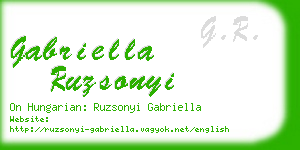 gabriella ruzsonyi business card
